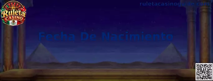 Proceso de registro con Fecha De Nacimiento en Ruleta Casino